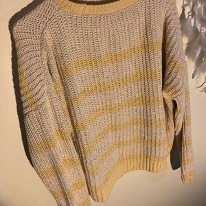 Yellow and Cream Full Tilt Sweater